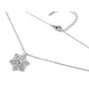 Náhrdelník z nerezové oceli vločka s broušenými kamínky (Balení 1 ks, Varianta 1 crystal)
