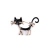 Brož kočka (Balení 1 ks, Varianta 2 lososová světlá černá)