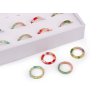 Sada plastových prstenů v krabičce (Balení 12 ks, Varianta 1 mix jednobarevný)