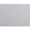 Bavlněná látka / plátno puntíky (Balení 1 m, Varianta 6 (74) bílá šedá)