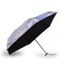 Dámský mini skládací deštník květy (Balení 1 ks, Varianta 1 modrá světlá)