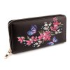 Dámská peněženka květy 10x19 cm (Balení 1 ks, Varianta 2 černá)
