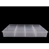 Plastový box / zásobník / organizér 23x34,5x4,5 cm (Balení 1 ks, Varianta transparent)