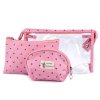 Kosmetické tašky sada 3 ks (Balení 1 sada, Varianta 1 růžová sv.)