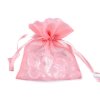 Dárkový pytlík s kovovým leskem 10x12,5 cm organza shine (Balení 10 ks, Varianta 2 růžová sv.)