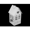 Kovový svícen domeček (Balení 1 ks, Varianta 1 bílá)