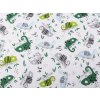 Bavlněná látka / plátno chameleon (Balení 1 m, Varianta 3 (572) bílá zelená)