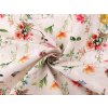Dekorační látka Loneta květy (Balení 1 m, Varianta (17) režná světlá)