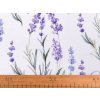 Dekorační látka Loneta levandule (Balení 1 m, Varianta (46) bílá)