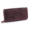 Dámská peněženka kožená s květy (Balení 1 ks, Varianta 5 hnědá)