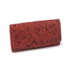 Dámská peněženka kožená s květy (Balení 1 ks, Varianta 5 hnědá)