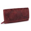 Dámská peněženka kožená s květy (Balení 1 ks, Varianta 5 hnědá)
