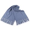Šála / pléd s třásněmi 65x190 cm (Balení 1 ks, Varianta 5 modrá jemná)