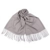 Šátek / šála jednobarevná s třásněmi 70x165 cm (Balení 1 ks, Varianta 7 šedá světlá)