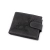 Pánská peněženka kožená pro myslivce, rybáře, motorkáře 9,5x12 cm (Balení 1 ks, Varianta 26 černá motorka)