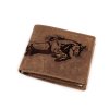 Pánská peněženka kožená pro myslivce, rybáře, motorkáře 9,5x12 cm (Balení 1 ks, Varianta 26 černá motorka)