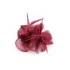 Fascinátor / brož květ s peřím (Balení 1 ks, Varianta 1 bordó sv.)