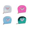 Dívčí peněženka srdce s přesýpacími flitry 10,5x13 cm (Balení 1 ks, Varianta 3 modrá světlá)