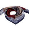 Saténový šátek paisley 70x70 cm (Balení 1 ks, Varianta 2 hnědá koňak)