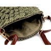 Háčkovaná kabelka z rafie - lýka se zipem crossbody Ø25 cm (Balení 1 ks, Varianta 1 (Ø25 cm) hnědá přírodní)