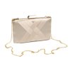 Kabelka - psaníčko saténové (Balení 1 ks, Varianta 1 krémová zlatá)