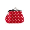 Malá peněženka / mincovka s puntíky, textilní (Balení 1 ks, Varianta 1 pudrová)