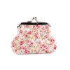 Malá peněženka / mincovka květy, textilní (Balení 1 ks, Varianta 1 růžová)