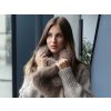 Kožešinová šála na provlečení 18x98 cm (Balení 1 ks, Varianta 2 černá)