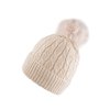 Dámská / dívčí zimní čepice s bambulí Emi Ross (Balení 1 ks, Varianta 3 béžová)