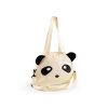 Dětská bavlněná taška sportovní pes, panda 35x30 cm (Balení 1 ks, Varianta 1 režná světlá)