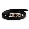Dámský pásek šíře 13 mm, 18 mm (Balení 1 ks, Varianta 1 (šíře 13 mm) černá zlatá)