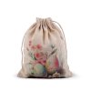 Dárkový pytlík jarní / velikonoční 13x18 cm lněný (Balení 20 ks, Varianta 1 režná růže)