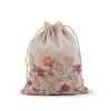 Dárkový pytlík jarní / velikonoční 13x18 cm lněný (Balení 1 ks, Varianta 1 režná růže)