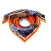 Šátek květy 65x65 cm (Balení 1 ks, Varianta 1 oranžová modrá)