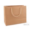Papírová taška natural s průhledem a širokým dnem (Balení 1 ks, Varianta hnědá přírodní)