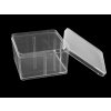 Plastová krabička / box s víkem 9,5x9,5x5,5 cm (Balení 1 ks, Varianta transparent)