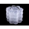 Plastový box / kufřík rozkládací 3 patra (Balení 1 ks, Varianta transparent)