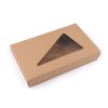 Papírová krabice s průhledem (Balení 10 ks, Varianta hnědá přírodní)
