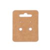 Papírová karta na náušnice 5x6,5 cm (Balení 100 ks, Varianta hnědá přírodní)