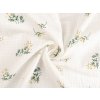 Mušelín / dvojitá gázovina luční rostliny (Balení 1 m, Varianta Off White)