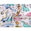 Bavlněná plenkovina / mušelín dinosaurus (Balení 1 m, Varianta (27T) bílá)