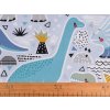 Bavlněná látka / plátno dinosaurus (Balení 1 m, Varianta 2 (48) šedá světlá)