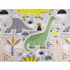 Bavlněná látka / plátno dinosaurus (Balení 1 m, Varianta 1 (49) modrá světlá)