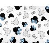Bavlněná látka / plátno Mickey / Minnie Mouse (Balení 1 m, Varianta 2 (131) bílá červená)