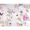 Bavlněná látka / plátno květy (Balení 1 m, Varianta (1662) bílá fialová)