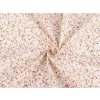 Bavlněná látka / plátno drobné květinky (Balení 1 m, Varianta 2 krémová světlá růžová světlá)