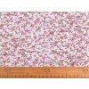 Bavlněná látka drobné květinky (Balení 1 m, Varianta 1 růžová světlá)