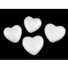 Srdce Ø6; 6,5 cm polystyren (Balení 20 ks, Varianta 1 (Ø6 cm) bílá)