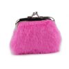 Malá peněženka / mincovka plyšová (Balení 1 ks, Varianta 1 růžová sv.)