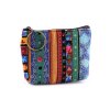 Malá peněženka / klíčenka etno 10x8 cm (Balení 1 ks, Varianta 1 hnědá koňak)
